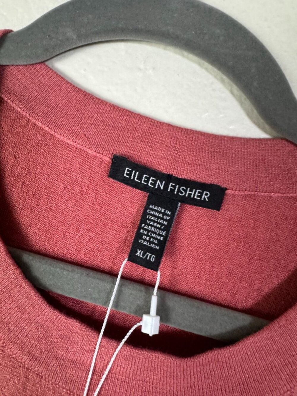 NEW Eileen Fisher Womens Organic Linen Blend Long Sleeve Top XL Rose Pink Lagenl - Picture 10 of 13